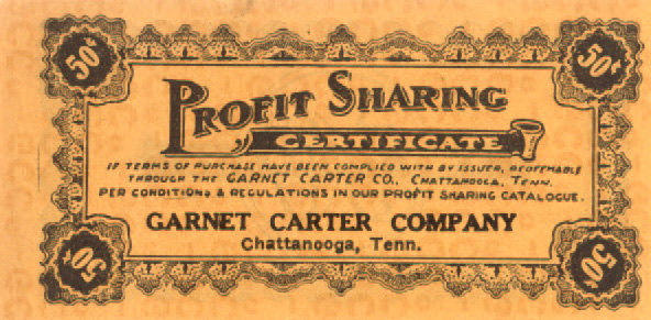 Garnet Carter Co Certificate 50 cent